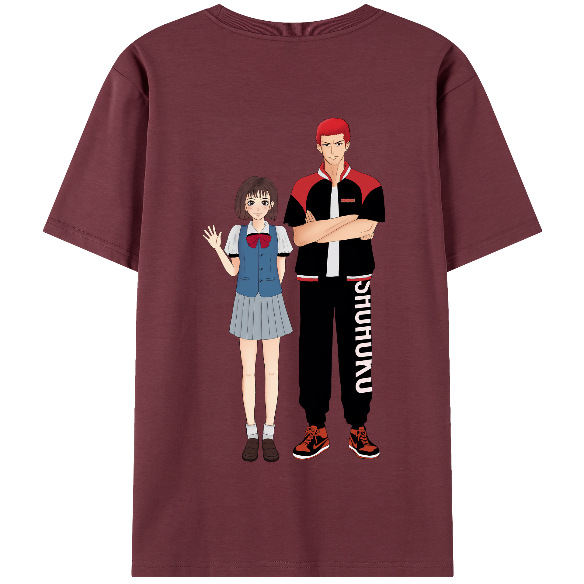 SLAM DUNK／スラムダンク 綿100％半袖Tシャツ（背面プリント）